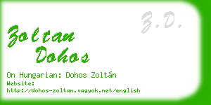 zoltan dohos business card