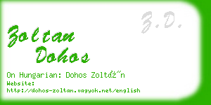 zoltan dohos business card